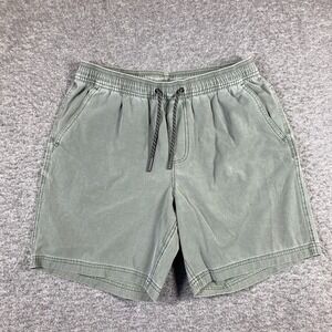 Bear Bottom Drawstring Shorts Mens Medium M 7" Inseam Faded Green